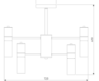 Люстра 70125/8 черный