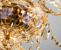 Люстра металл 10097/6 золото/тонированный хрусталь