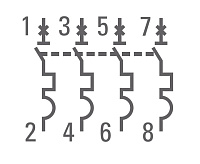 Автоматический выключатель EKF ВА 47-63 4P 4,5kA 10 А