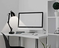 Настольная лампа (+ струбцина) TBL-02, E27, черный