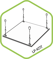 Комплект подвесов LP-КПП-К потолочный КОРОТКИЙ для панели светодиодной ASD сн/пр