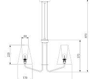 Люстра 70074/5 черный сн/пр