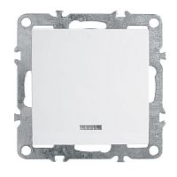 Эрна Выключатель 1-кл с подсветкой белый PSW10-9101-01