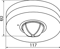 Датчик дв-ния и осв-ти 1200W 6m 120гр гориз 360 гр верт белый SEN4/LX28A сн/пр