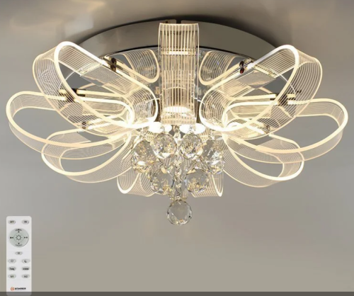 Люстра светодиодная "ITALIKA" 60W R-550x260-CHROME/CLEAR-220-IP20 Люстра светодиодная "ITALIKA" 60W R-550x260-CHROME/CLEAR-220-IP20