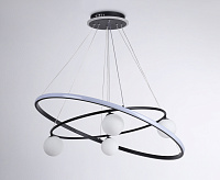 Светильник подвесной светодиодный FL66327/1+4BK черный 