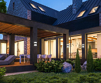 Светильник уличный 1519 TECHNO LED Maul черный