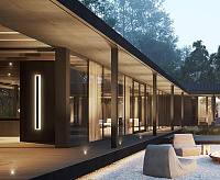 Настенный светодиодный светильник 230V 15W черный IP54 DH2001