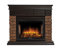 Портал Bricks Wood 25 камень коричневый, шпон темный дуб