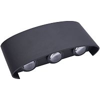 Настенный светодиодный светильник 230V 6*1W 4000K черный IP54 DH101 