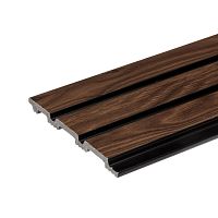 Панели 3D RAIL из вспененного полистирола Махагон 2700*120*10мм