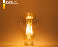 Лампа светодиодная Decor filament FD 6W 3300K E27 ST64 тонированный BLE2707