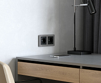 Веркель Рамка на 2 пост (графит Acrylic) W0022704