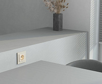 Веркель Рамка на 1 пост (шампань/стекло soft-touch) W0013111