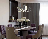 Люстра светодиодная "VOLNA DOUBLE"  90W 6R-500/1200-WHITE/OPAL-220-IP20