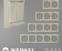 Веркель Рамка на 4 поста (слоновая кость, basic) WL03-Frame-04/W0042003