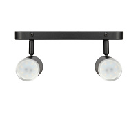 Светильник настенно-потолочный под лампу 2*GU10 черный хром OL35-2 BK