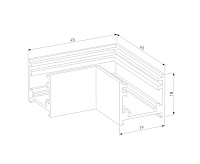 Brass Line Коннектор угловой для накладного шинопровода латунь 85224/00