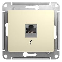 GLOSSA Розетка телефонная RJ11 беж GSL000281