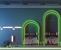 Лента светод  COB/320-24V 8W/m зеленый IP20 5м LS530 