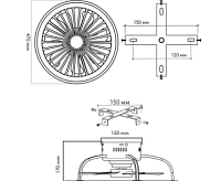 Люстра светодиодная с вентилятором "FAN TRUCK" 94W+31W-470*170- WHITE/WHITE-220-IP20