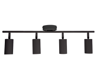 Светильник настенно-потолочный под лампу PCL 0404 4*GU10 BL черный IP20