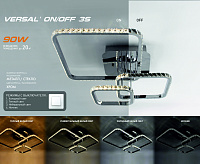 Люстра светодиодная "VERSAL" ON/OFF 90W 3S-370-CHROME/CRYSTALL-220-IP20