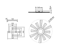 Люстра светодиодная "TERESA" 70W R-APP-550x50-WHITE/WHITE-220-IP20