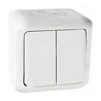 Quteo IP44 Выключатель 2-кл бел 782302