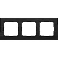 Веркель Рамка на 3 поста (черный алюминий) WL11-Frame-03