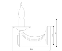 Бра 60087/1 античная бронза