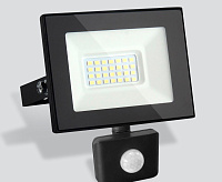 Прожектор светодиодный с датчиком движения 30W 6500K IP44 черный 027 FL