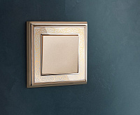 Веркель Рамка на 1 пост (золото/белый) WL77-Frame-01