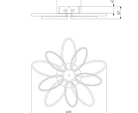 Люстра светодиодная 90137/10 белый/черный