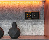 Веркель Акустическая розетка (черный матовый) WL08-AUDIOx4 / W1185008