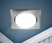 Светильник встраиваемый GX53 сатин никель, квадрат KL71 SN/1