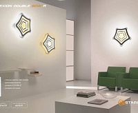 Накладной светильник FLEXION DOUBLE 80W R-500-WHITE/WHITE-220V-IP44 сн/пр