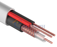 Кабель для видеонаблюдения КВК-В-2 2х0,75 белый 01-4101-1 сн/пр