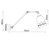 Бра BRACCIO A2055AP-1WH