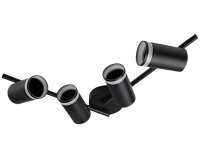 Светильник настенно-потолочный под лампу PCL 0204 4*GU10 BL черный IP20