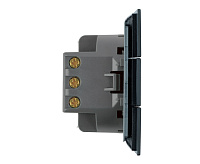 Мия Выключатель 3кл, черный бархат, RSW10-3108-05