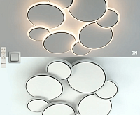 Люстра светодиодная "INDIGO" 90W 8R-RC-500/60 -WHITE/BLACK/WHITE-220V-IP20