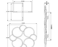Люстра светодиодная "INDIGO" 90W 8R-RC-500/60 -WHITE/BLACK/WHITE-220V-IP20