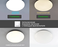 Накладной светильник "MOON" 70W R-ON/OFF-470*65-WHITE/SILVER-220V-IP20