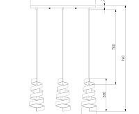 Подвесной светильник 50058/3 серебро