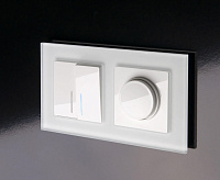 Веркель Рамка на 2 пост (мокко/стекло) WL01-Frame-02