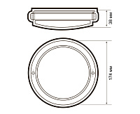 Накладной светильник PBH-PC7-RA&nbsp;&nbsp;18W 4000K IP65 WHITE JAZZway