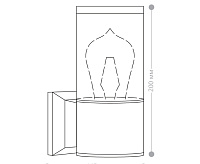 Настенный светильник 230V 1*E27 черный IP54 DH1301