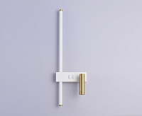 Бра FL5207/2 SWH/GD 7W+5W 4200K белый песок/золото