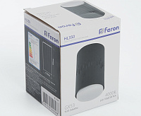 Светильник потолочный GX53 12W 230V, подсветка 1W, черный HL350